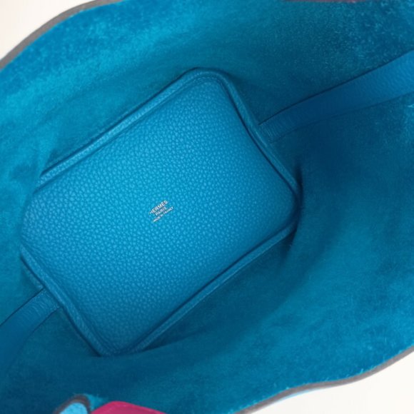 HERMES Hermes Handbag Picotin Lock PM Eclat - Blue Frida Taurillon Clemence - Picture 7 of 9